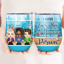 Laughing Inappropriately Together Since Day One - Funny, Anniversary, Birthday Gifts For Colleagues, Coworker, Besties - Personalized Custom Wine Tumbler