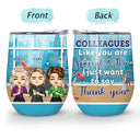 Laughing Inappropriately Together Since Day One - Funny, Anniversary, Birthday Gifts For Colleagues, Coworker, Besties - Personalized Custom Wine Tumbler