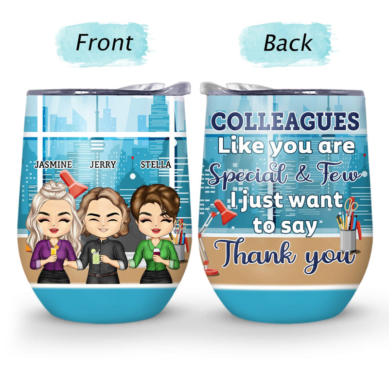 Laughing Inappropriately Together Since Day One - Funny, Anniversary, Birthday Gifts For Colleagues, Coworker, Besties - Personalized Custom Wine Tumbler