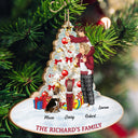 Christmas Family Decor Home - Gift For Parents, Couples, Pet Lovers - Personalized Wooden Cutout Ornament