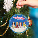 Besties Forever Thank You For Being My Unpaid Therapist - Christmas Gift For Bestie, Colleague, Sibling - Personalized Custom Shaped Acrylic Ornament