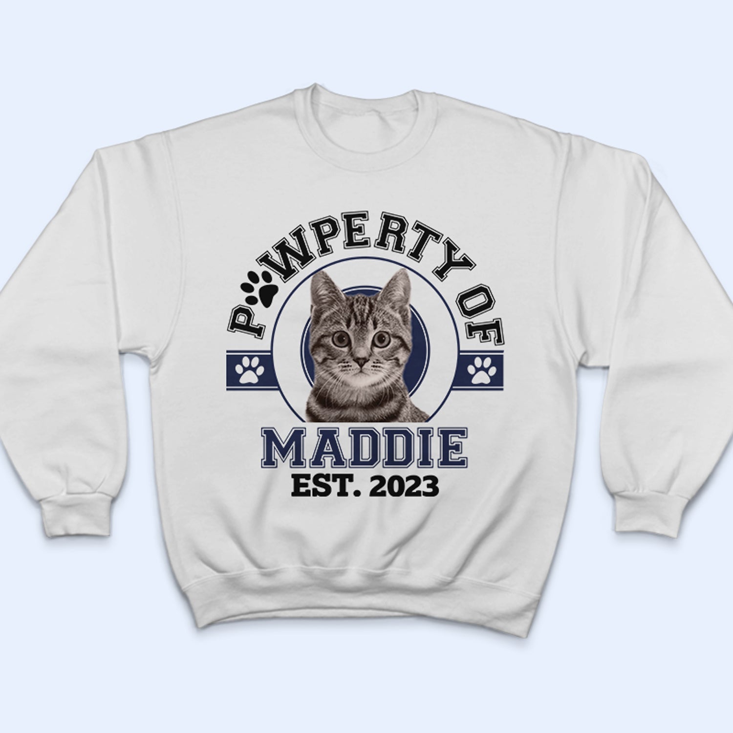 Custom Photo Pawperty Of - Gift For Dog Lovers, Cat Lovers - Personalized Sweatshirt