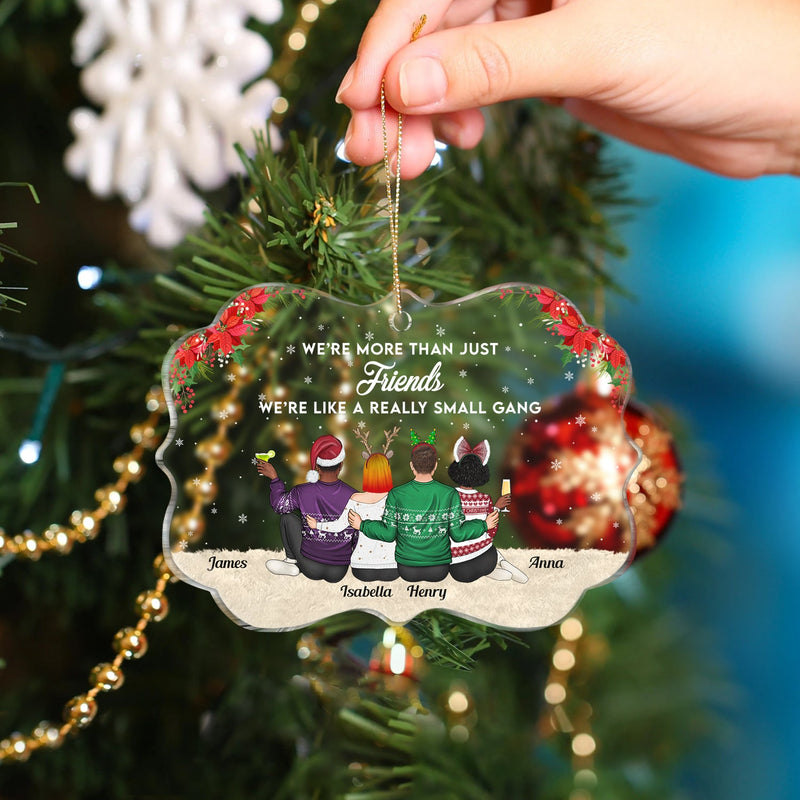 Here's To Another Year Of Bonding Over Alcohol - Gift For Bestie, Sister, Women - Personalized Medallion Acrylic Ornament