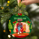 Christmas Retired 2022 Not My Problem - Personalized Custom Circle Ceramic Ornament