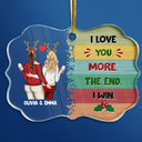 Christmas Couple I Want To Annoy For The Rest Of My Life - Personalized Custom Medallion Acrylic Ornament