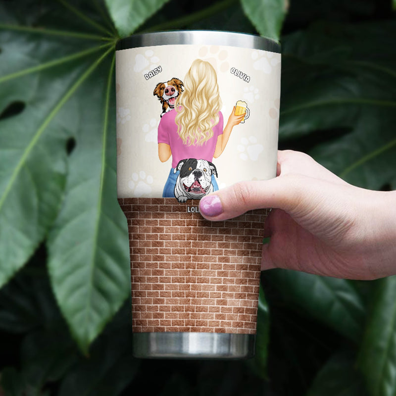 It's Not Drinking Alone - Gift For Dog Mom, Dog Dad - Personalized Custom 30 Oz Tumbler