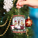 Christmas Bestie Back Side Friends & Alcohol - Gift For Bestie - Personalized Custom Shaped Acrylic Ornament