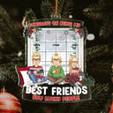 Christmas Cartoon Window Congrats On Being My Bestie - Gift For Bestie - Personalized Custom Shaped Acrylic Ornament