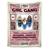Mini Girl Gang - Gift For Sisters And Best Friends - Personalized Fleece Blanket