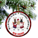 Christmas Bestie Old & Senile Then We'll Be New Best Friends - Gift For Bestie - Personalized Circle Ceramic Ornament