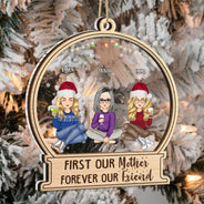Christmas Mother & Daughter From The Start - Gift For Mother - Personalized 2-Layered Mix Ornament