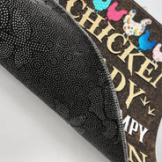 A Crazy Chicken Lady Live Here Farm Chicken - Personalized Custom Doormat