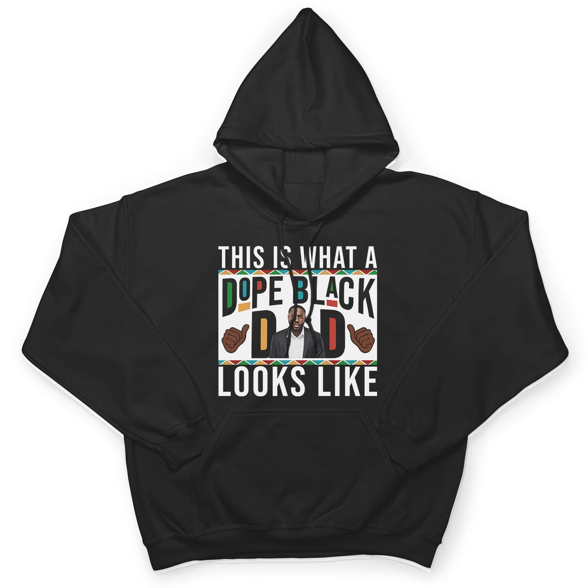 Custom Photo Dope Black Dad - Gift For Father - Personalized T Shirt