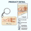 Daddy's Team Hand Punch - Personalized Acrylic Keychain