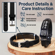 Memorial Voice Recording QR Code Forever In My Heart - Personalized Wristband Bracelet