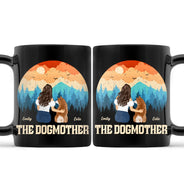 The Dogfather The Dogmother - Personalized Black Mug