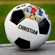 Custom Photo Name Soccer Player - Personalized Soccer Ball