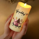Gift For Bestie,Happy - I Feel So Lucky My Friend Is You - Personalized Flameless LED Candle