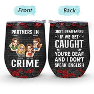 Gift For Bestie - Bestie Partners In Crime - Personalized Wine Tumbler