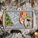 Gift For Grandma,Gift For Women,Christmas,Love - Custom Photo Gingerbread Cookie World Full Of Grandmas - Personalized 2-Layered Wooden Ornament