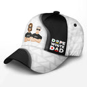 Dope Black Dad White Dad - Personalized Classic Cap