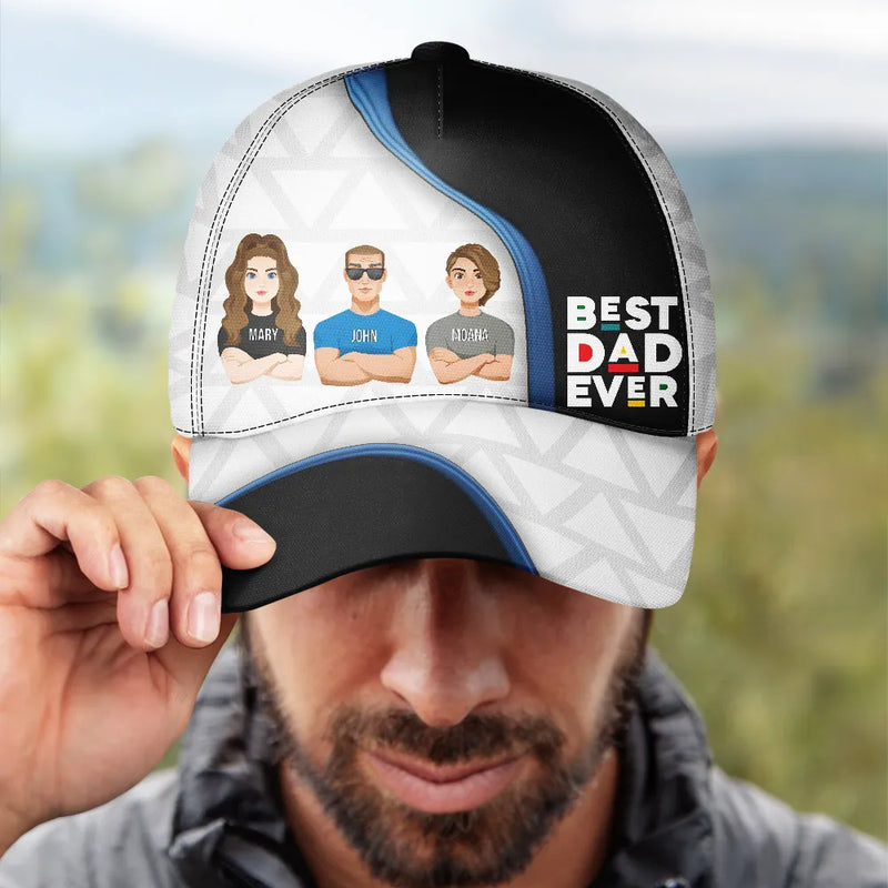 Dope Black Dad White Dad - Personalized Classic Cap