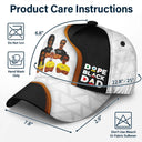 Dope Black Dad White Dad - Personalized Classic Cap