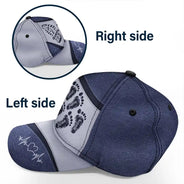 The Best Dad Grandpa Ever Footprints - Personalized Classic Cap
