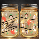 Custom Photo Light Up My Christmas - Personalized Mason Jar Light