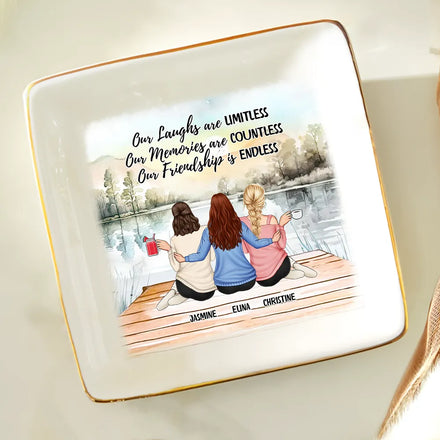Our Memories Are Countless Our Friendship Is Endless - Personalized Ring Dish