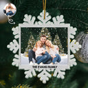 Family - Custom Photo Family Snowflakes - Personalized Custom Shaped Acrylic Ornament