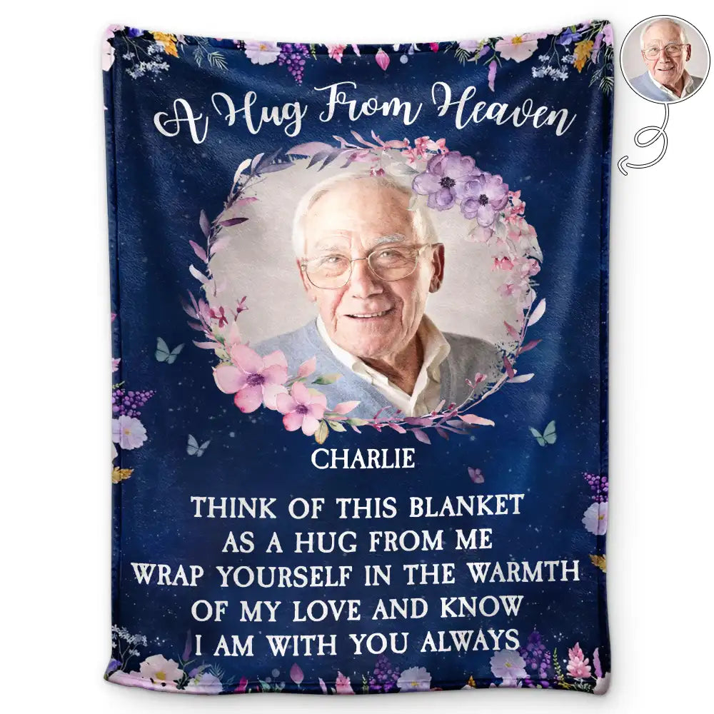 Custom Photo Wrap Yourself In The Warmth Of My Love - Personalized Fleece Blanket, Sherpa Blanket