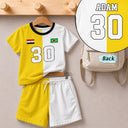 Gift For Kids, Summer, Football (Soccer), Proud, Summer Soccer Games, Icon, Custom Text - Half And Half Flag Summer Soccer Games - Personalized Kids Clothing Set