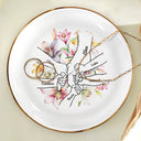 Gift For Grandma,Gift For Mother,Love,Happy - Hand In Hand Birth Flower Grandma Mom - Personalized Ring Dish