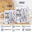 Gift For Father,Dad,Children - Hand Puch Best Farter I Mean Father - 3D Inflated Effect Printed Mug, Personalized White Edge-to-Edge Mug