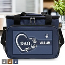 Gift For Husband,Gift For Yourself,Gift For Men,Gift For Grandpa,Gift For Father,Love - Handprints Grandpa Dad Kids - Embroidery Effect Printed, Personalized Lunch Bag, Cooling Tote