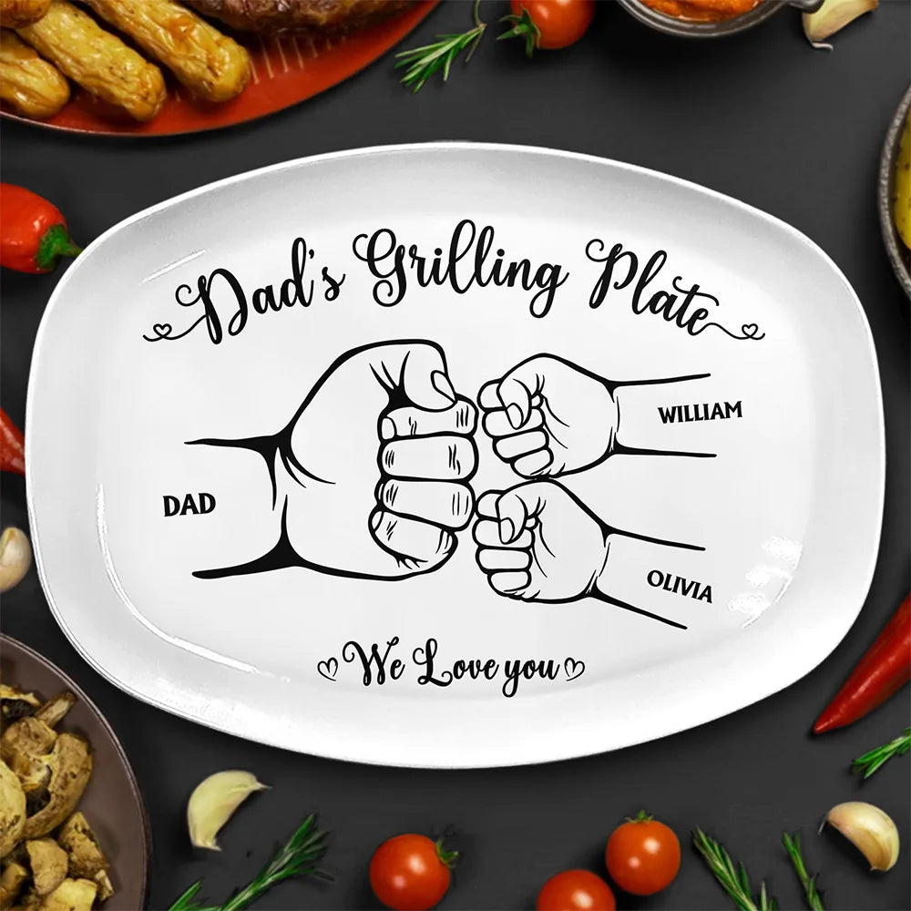 Handpunch Dad's Grilling Plate - Personalized Plate