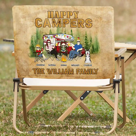 Happy Campers - Personalized Folding Chair Cover