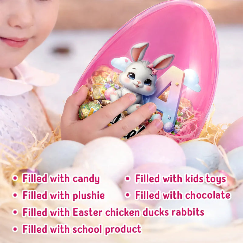 Easter,Happy,Gift For Kids,Parents - Happy Easter Bunny Chicken - Personalized Fillable Egg