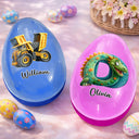 Easter,Happy,Gift For Kids,Parents - Happy Easter Truck Car Dinosaur Mermaid Alphabet - Personalized Fillable Egg