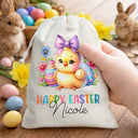 Grandpa - Grandkids,Gift For Kids,Grandma - Grandkids,Gift For Grandkids,Dad - Children,Mom - Children,Easter,Happy - Happy Easter Watercolor Bunny - Personalized Favor Bag
