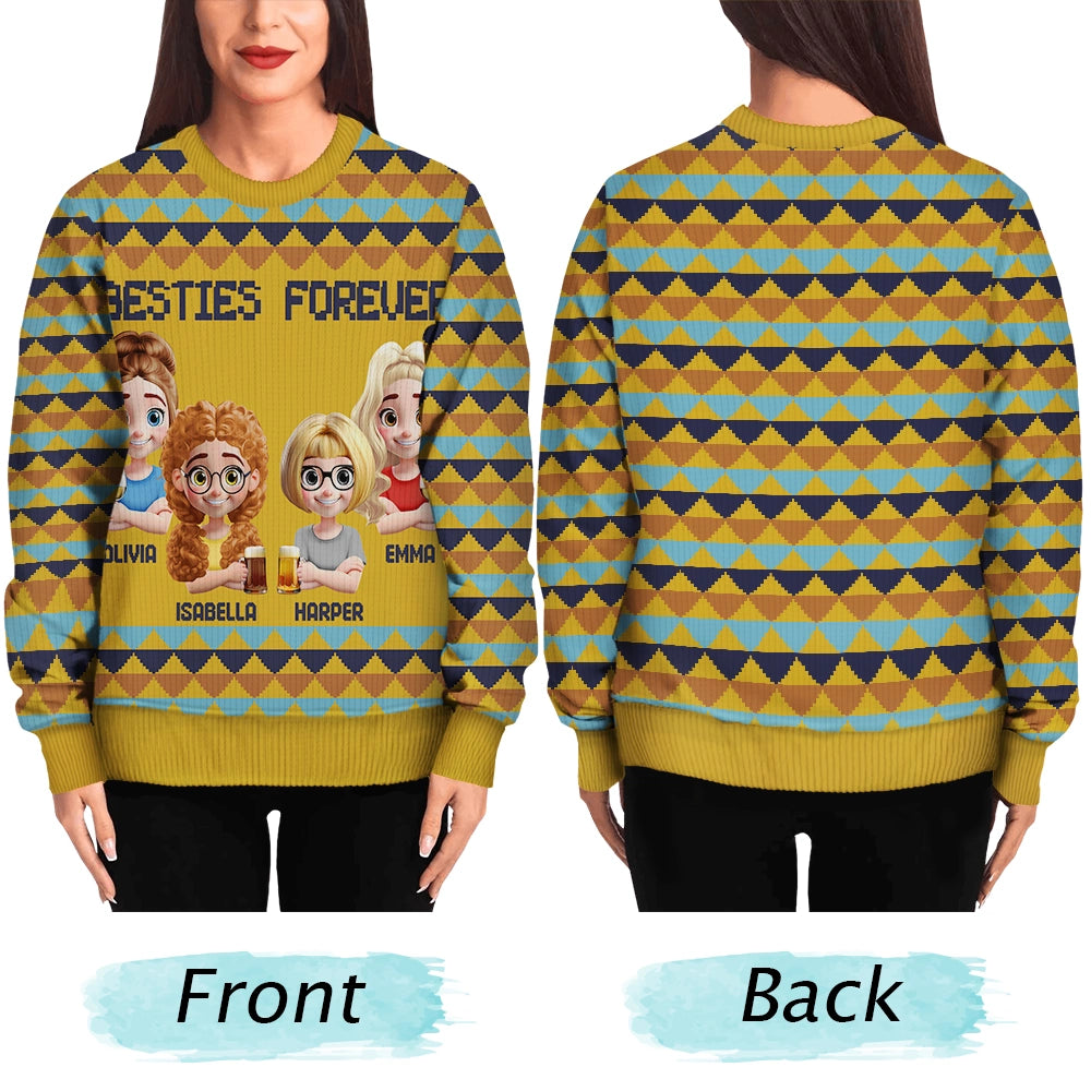 Gift For Couples,Family,Parents,Happy - Happy Family Parent With Kid 3D Effect - Personalized Unisex Ugly Sweater