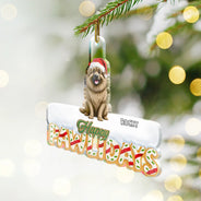 Happy,Christmas,Pet Lovers - Happy Pawlidays - Personalized Custom Shaped Acrylic Ornament