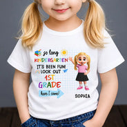 Back To School, Parents, Adorable, Vector - Here I Come Kids Back To School - Personalized T Shirt