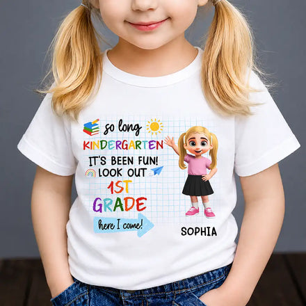 Here I Come Kids Back To School - Personalized T Shirt