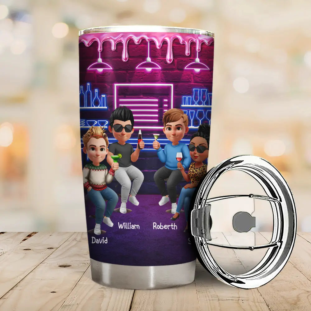 Gift For Bestie,Gifts For Colleagues,Gift For Sisters,Funny,Gift For Sibling - Here's To Another Year Of Bonding Over Alcohol 3D Bestie - Personalized Tumbler