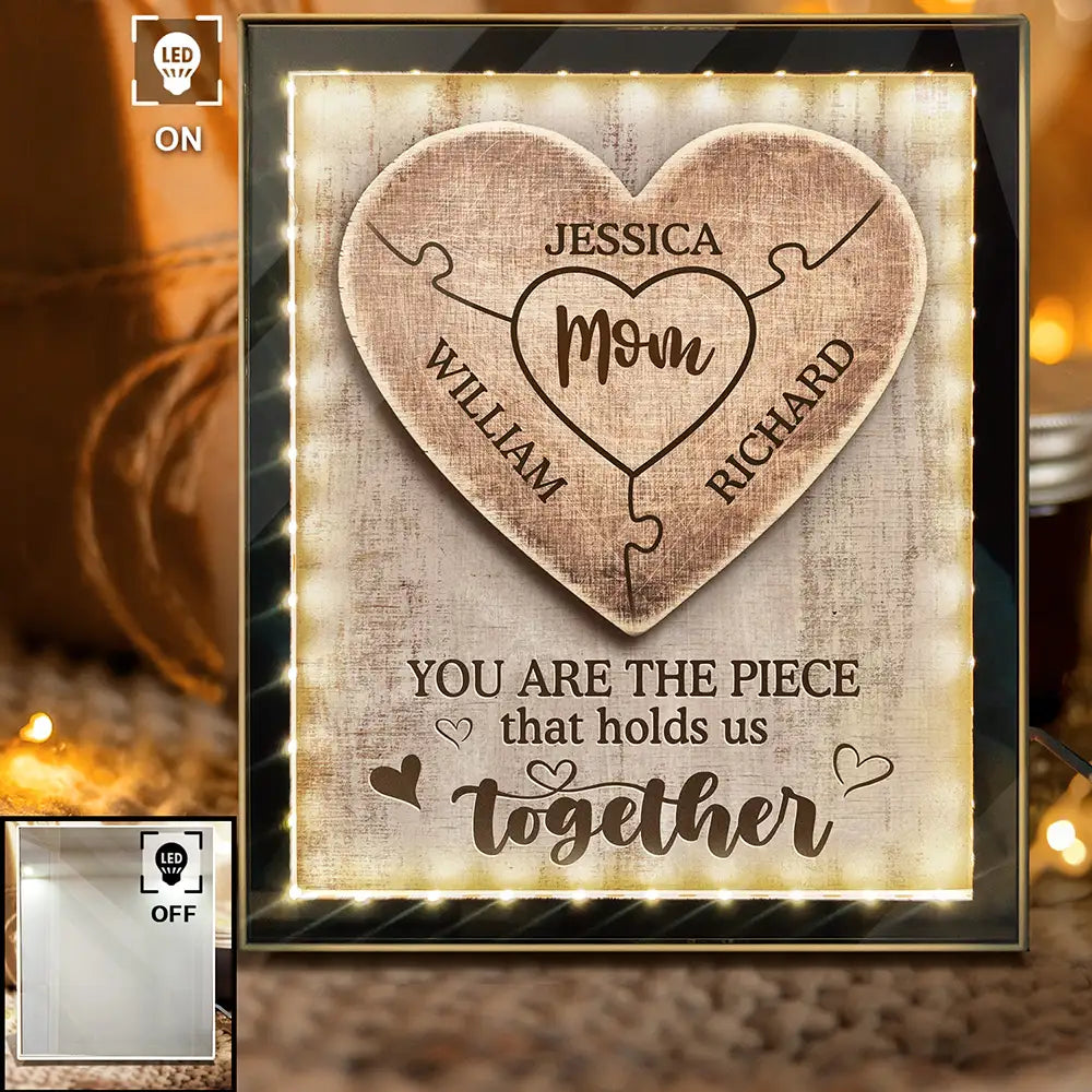 Hold Us Together - Personalized LED Mirror Frame Lamp