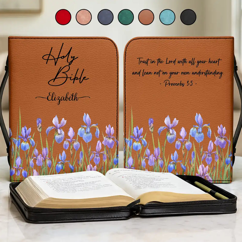 Christian,Gift For Women,Gift For Wife,Gift For Girlfriend,Gift For Yourself,Gift For Aunt,Gift For Mother,Gift For Grandma,Gift For Daughter,Gift For Sibling,Gift For Sisters,Gift For Bestie - Holy Bible With Birth Month Flower Garden - Personalized Bible Cover