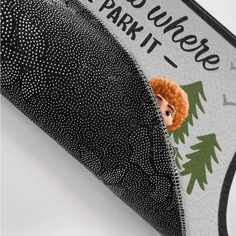 Family, Camping, Campsite, Happy - Home Is Where We Park It - Personalized Doormat