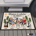 Home Is Where We Park It - Personalized Doormat